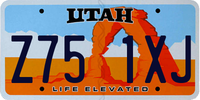 UT license plate Z751XJ