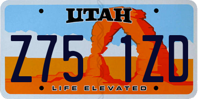 UT license plate Z751ZD