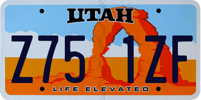 UT license plate Z751ZF