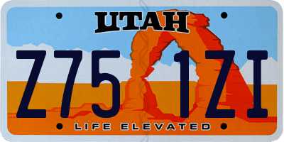 UT license plate Z751ZI