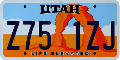 UT license plate Z751ZJ