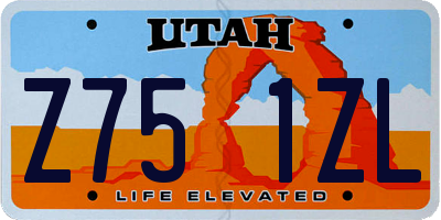 UT license plate Z751ZL