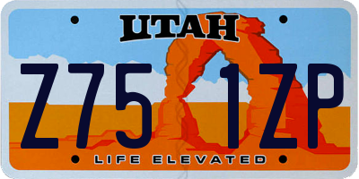 UT license plate Z751ZP
