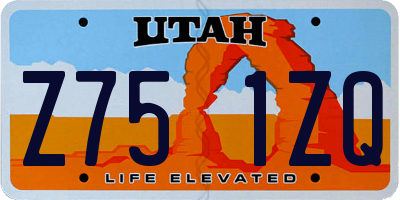 UT license plate Z751ZQ