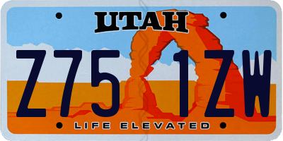 UT license plate Z751ZW