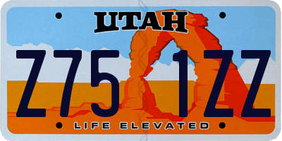UT license plate Z751ZZ