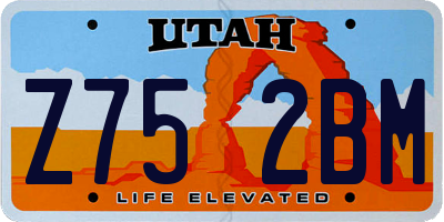 UT license plate Z752BM