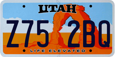 UT license plate Z752BQ
