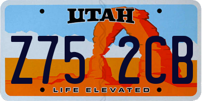 UT license plate Z752CB