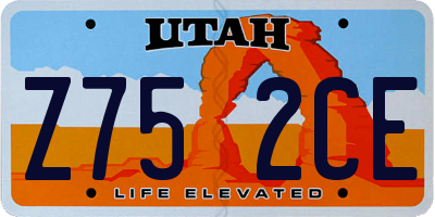 UT license plate Z752CE