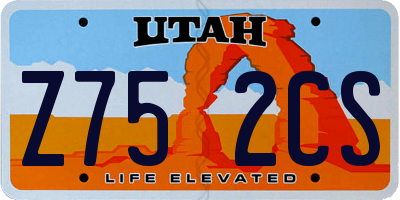 UT license plate Z752CS