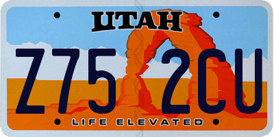 UT license plate Z752CU