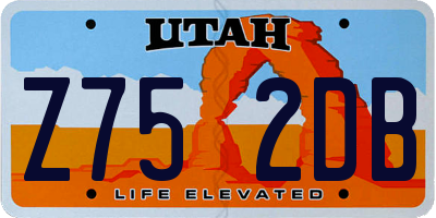 UT license plate Z752DB