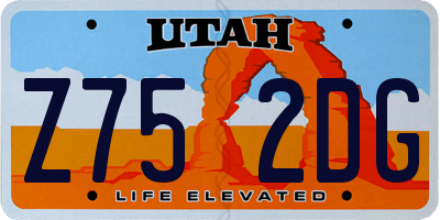 UT license plate Z752DG