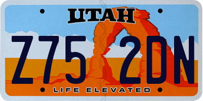 UT license plate Z752DN