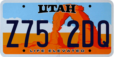 UT license plate Z752DQ