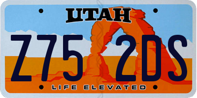 UT license plate Z752DS