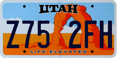 UT license plate Z752FH
