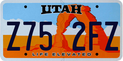 UT license plate Z752FZ