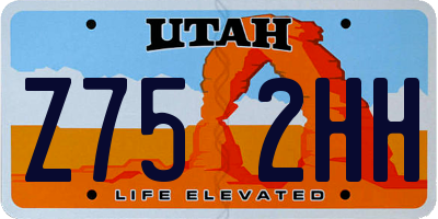 UT license plate Z752HH