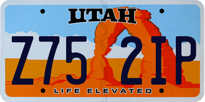 UT license plate Z752IP