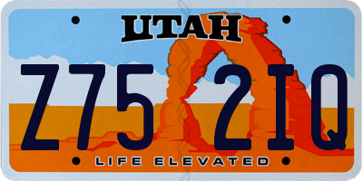 UT license plate Z752IQ