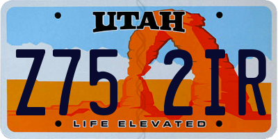 UT license plate Z752IR