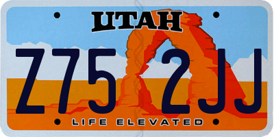 UT license plate Z752JJ