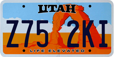 UT license plate Z752KI