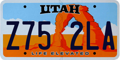 UT license plate Z752LA