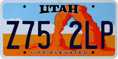 UT license plate Z752LP