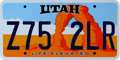 UT license plate Z752LR