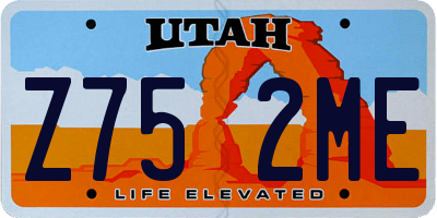 UT license plate Z752ME