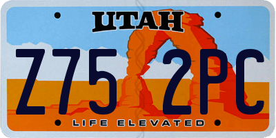 UT license plate Z752PC