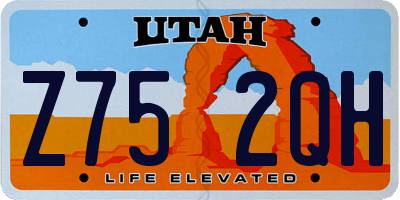 UT license plate Z752QH