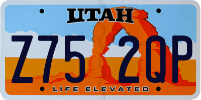 UT license plate Z752QP