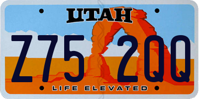 UT license plate Z752QQ