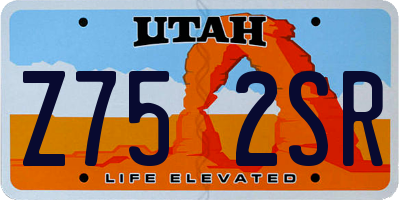 UT license plate Z752SR