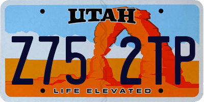 UT license plate Z752TP