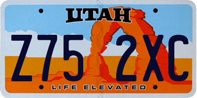 UT license plate Z752XC