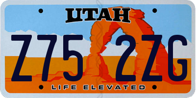 UT license plate Z752ZG