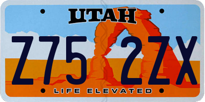 UT license plate Z752ZX
