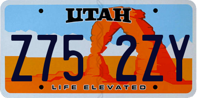 UT license plate Z752ZY