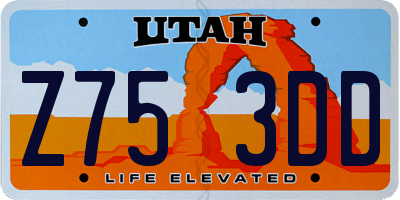 UT license plate Z753DD