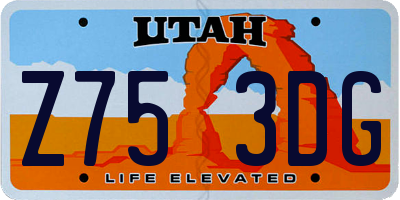 UT license plate Z753DG