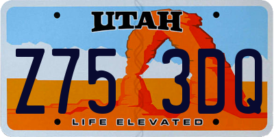 UT license plate Z753DQ