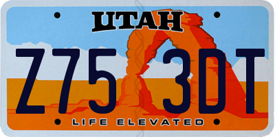 UT license plate Z753DT