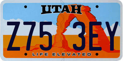 UT license plate Z753EY