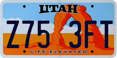 UT license plate Z753FT