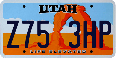 UT license plate Z753HP